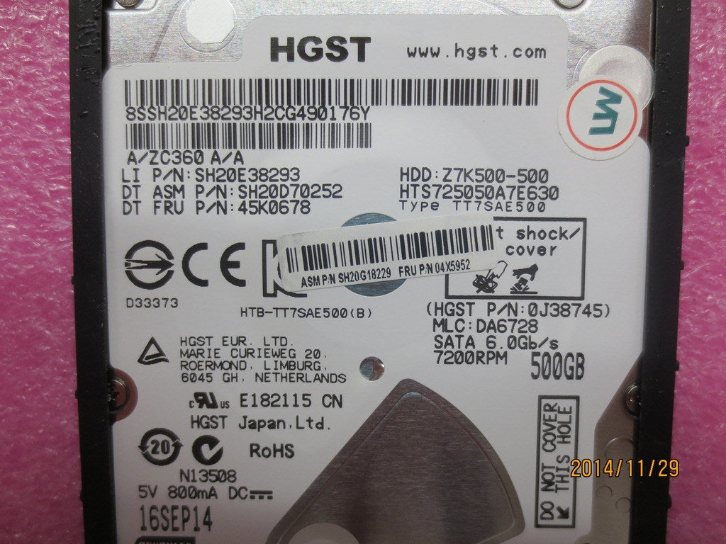 Lenovo Hp Hdd Parts - 04X5952