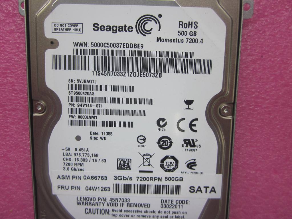 Lenovo Hard Drives - 04W1263