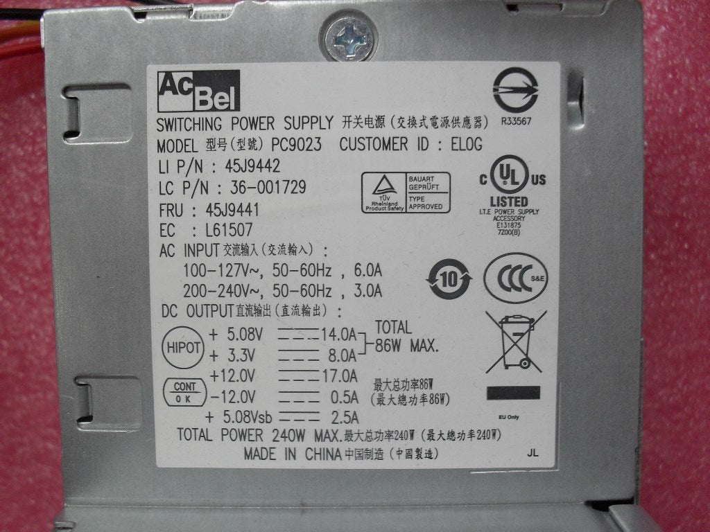 Lenovo Powersup Cru, 240W Psu - 45J9441