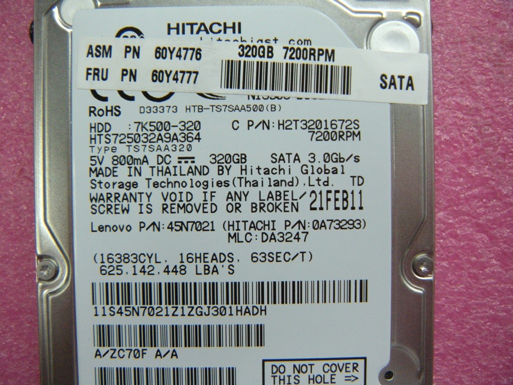 Lenovo Driveh Tray-Pari C320 Hgst - 60Y4777