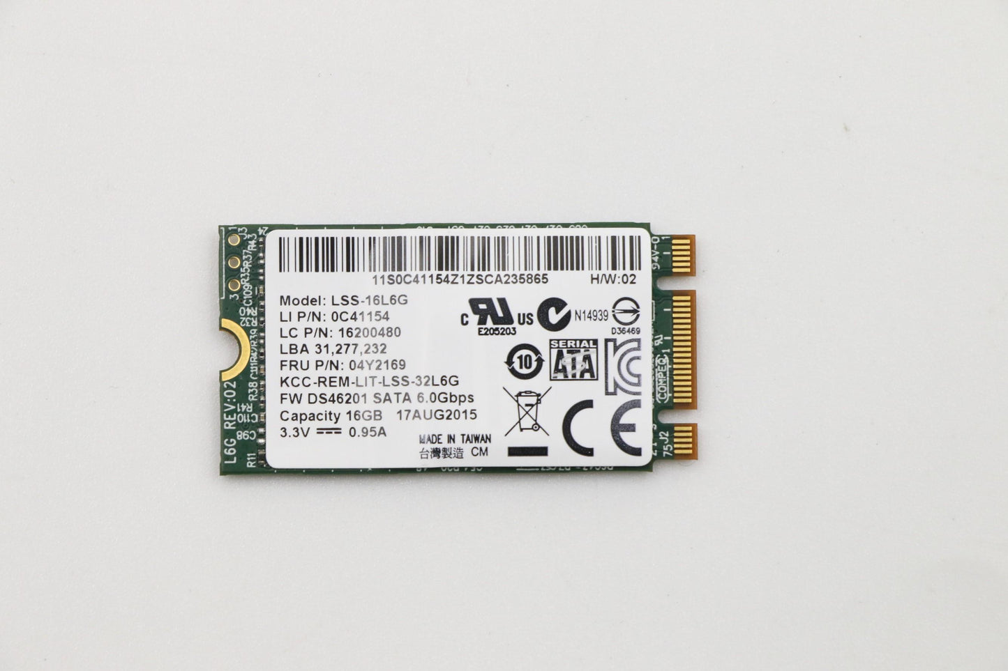 Lenovo 16200480 Ssd-M 16Gb Liteon Lss-16L6G Ng