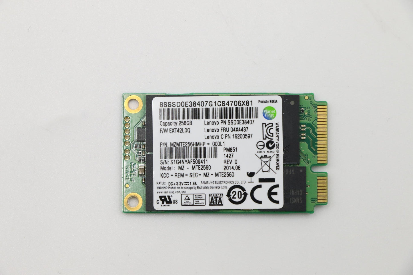 Lenovo Samsung Mzmte256Hmhp 256Gb Msa - 16200597