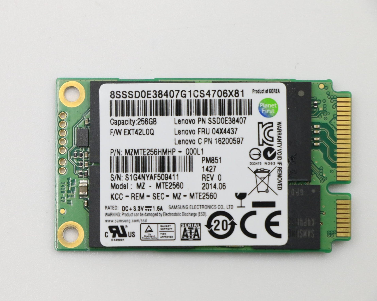 Lenovo Samsung Mzmte256Hmhp 256Gb Msa - 16200597