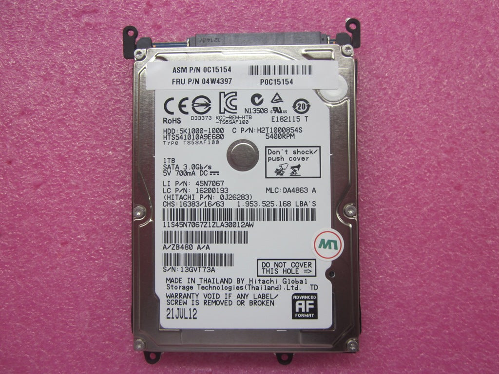 Lenovo Hd Hard Drives - 04W4397