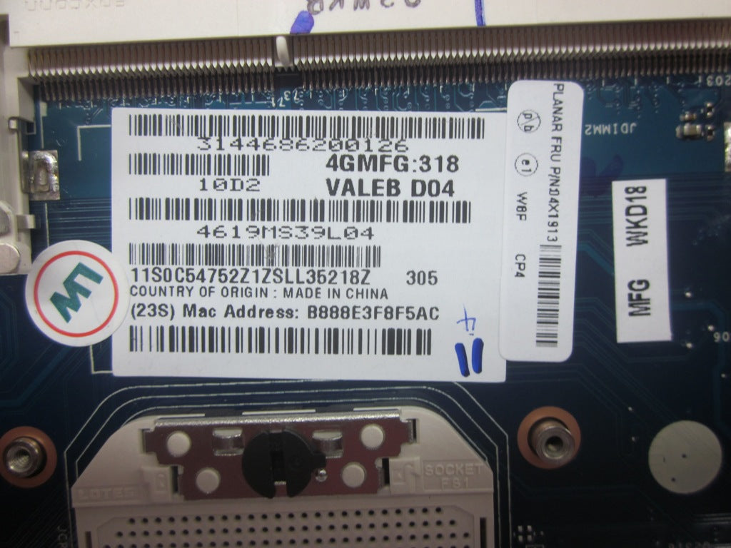 Lenovo Mb Assembly - 04X1913
