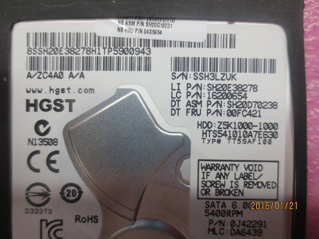 Lenovo Hd Hard Drives - 04X5954