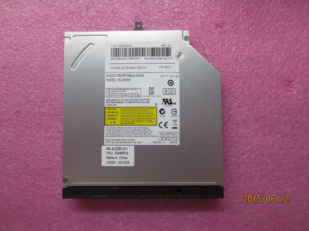 Lenovo Optdrive Smd,Plds,Sata,95Mm,X2 - 00HM518