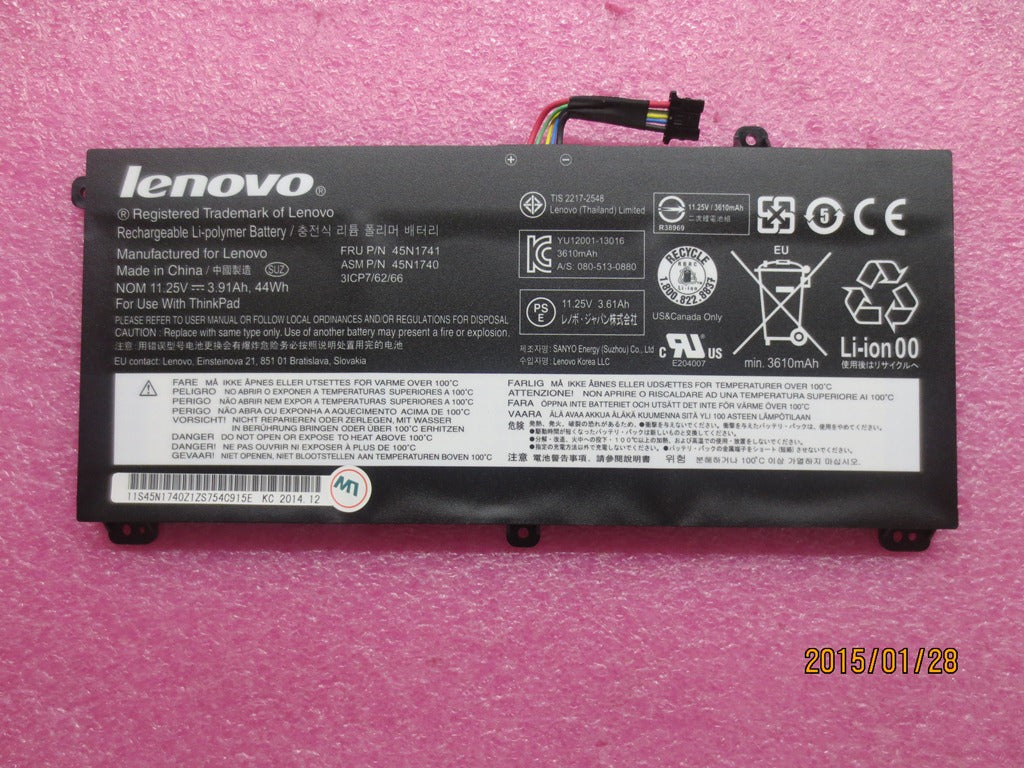 Lenovo 45N1741 Battery Pack Li Panasonic 3C 3