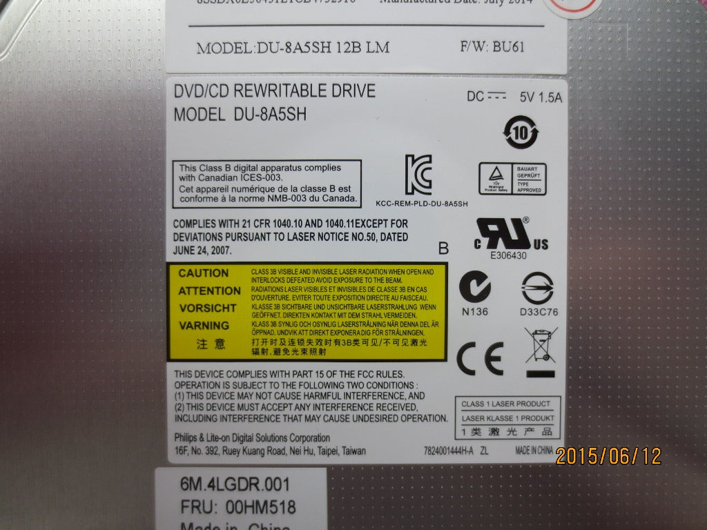 Lenovo Optdrive Smd,Plds,Sata,95Mm,X2 - 00HM518