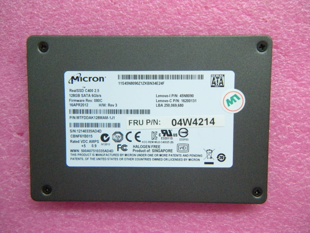 Lenovo 04W4214 Driveh Ssd 128G Micron