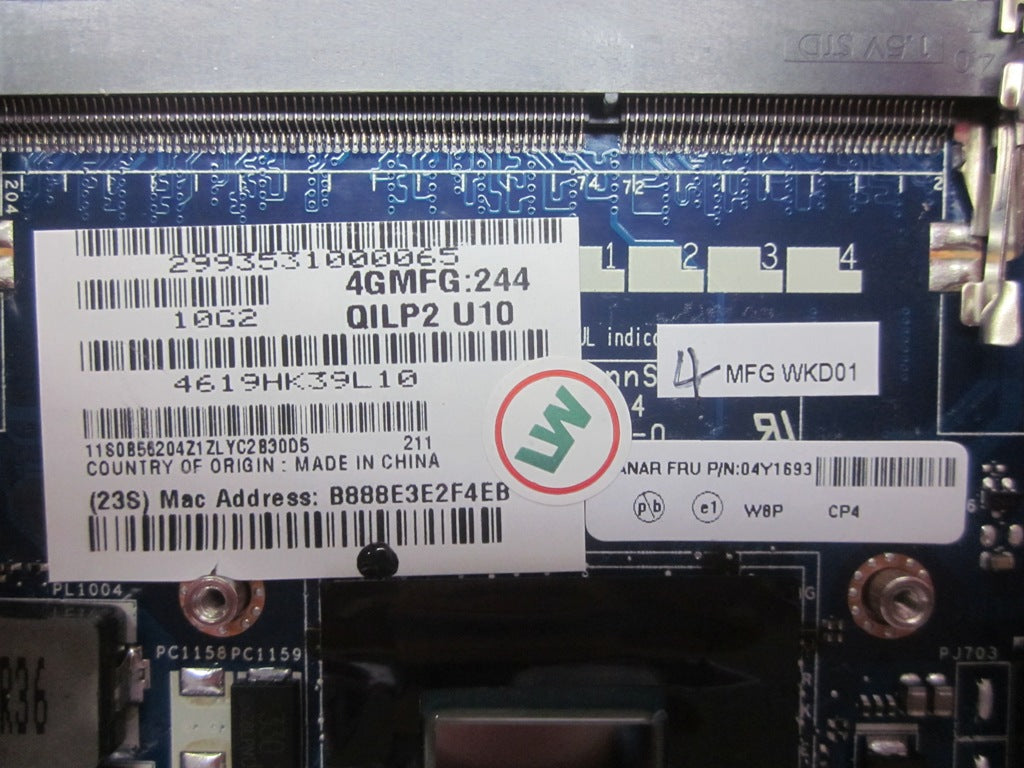 Lenovo Bdplanar W8P,I5-3210M,Uma,Int, - 04Y1693
