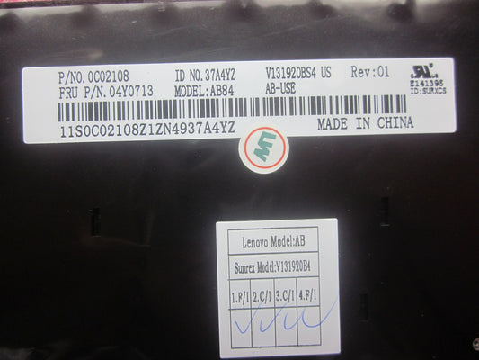 Lenovo Keyboards Internal - 04Y0713