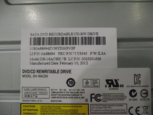 Lenovo 25201626 Dvd-Rw Plds 16Xdh-16Acsh Sata