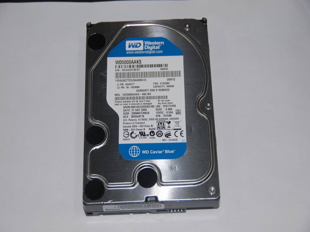 Lenovo 16003896 Hdd S2 500G Wd5000Aaks-08A7B2