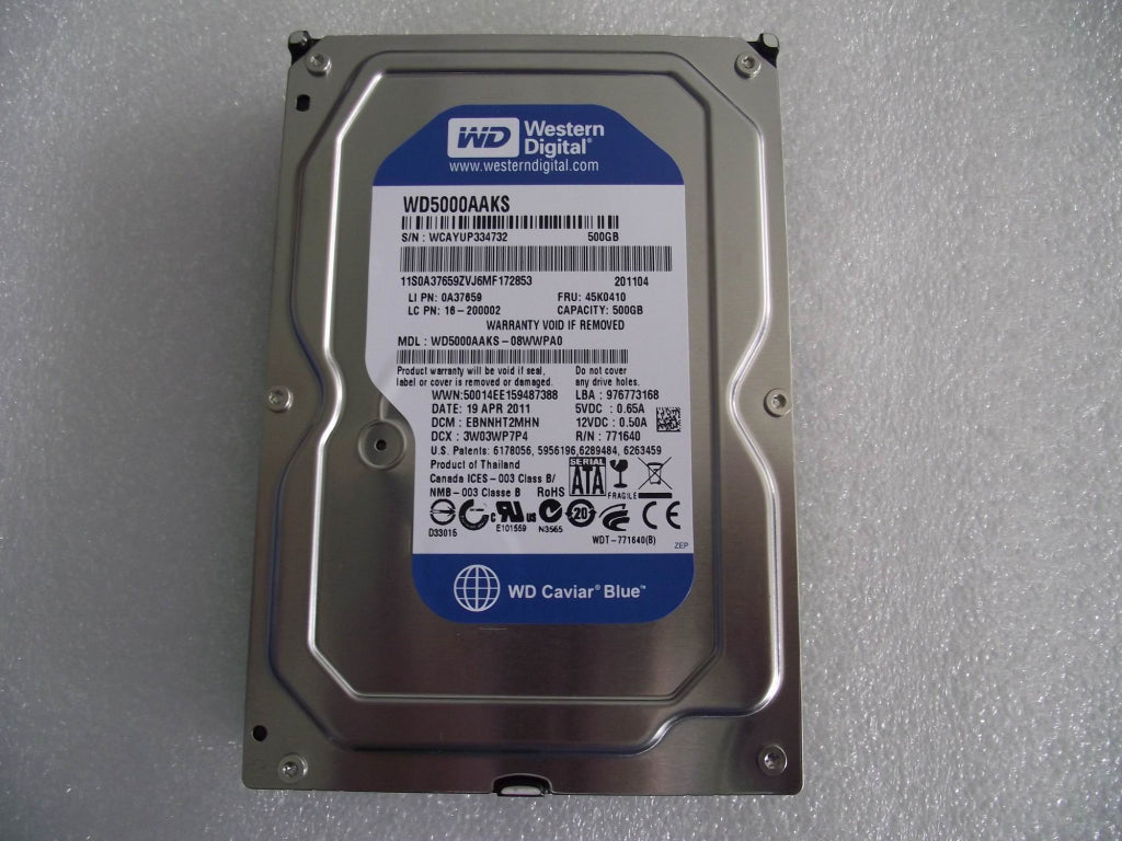 Lenovo 16200002 Hdd 500G Wdxl500Sm Wd5000Aaks-