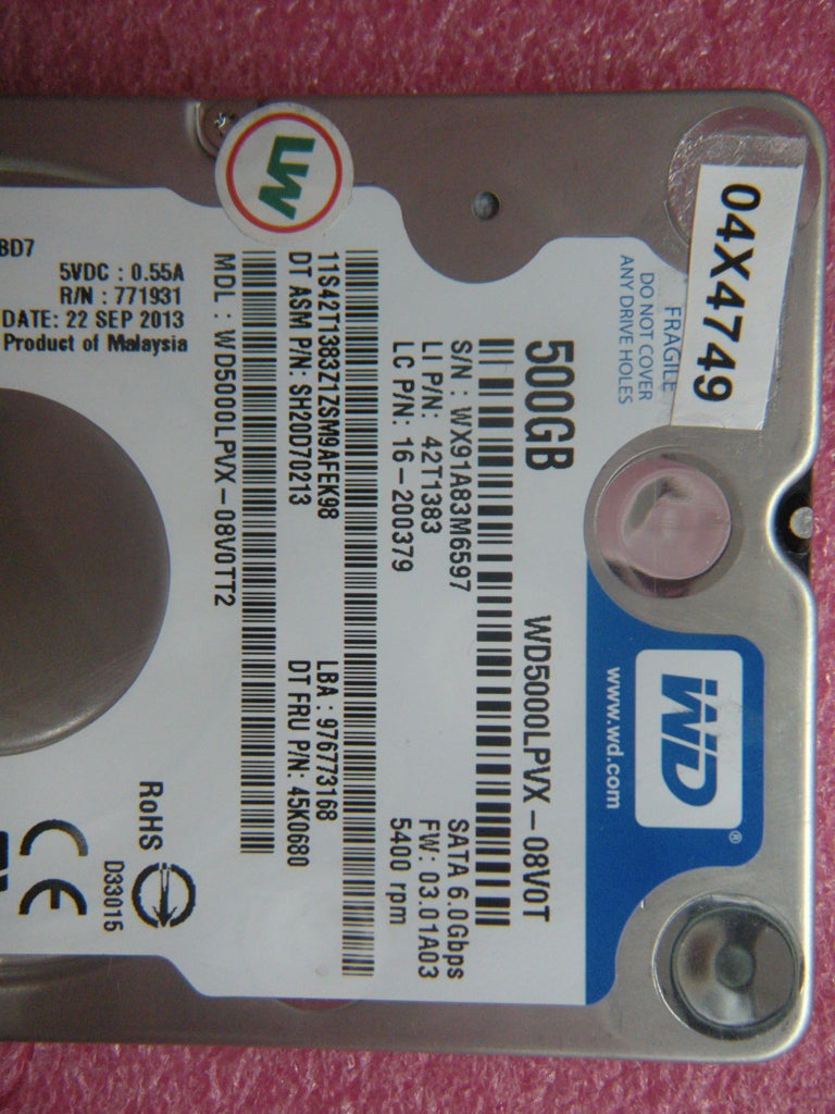 Lenovo Hd Hard Drives - 04X4749