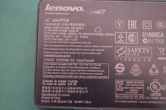 Lenovo Adp 65W 20V 2Pin Slim Delta Ad - 36200124