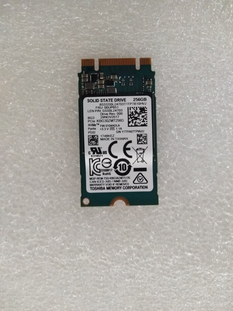 Lenovo Ssdasm 256Gm22242Pcie3X2Tos - 00UP651