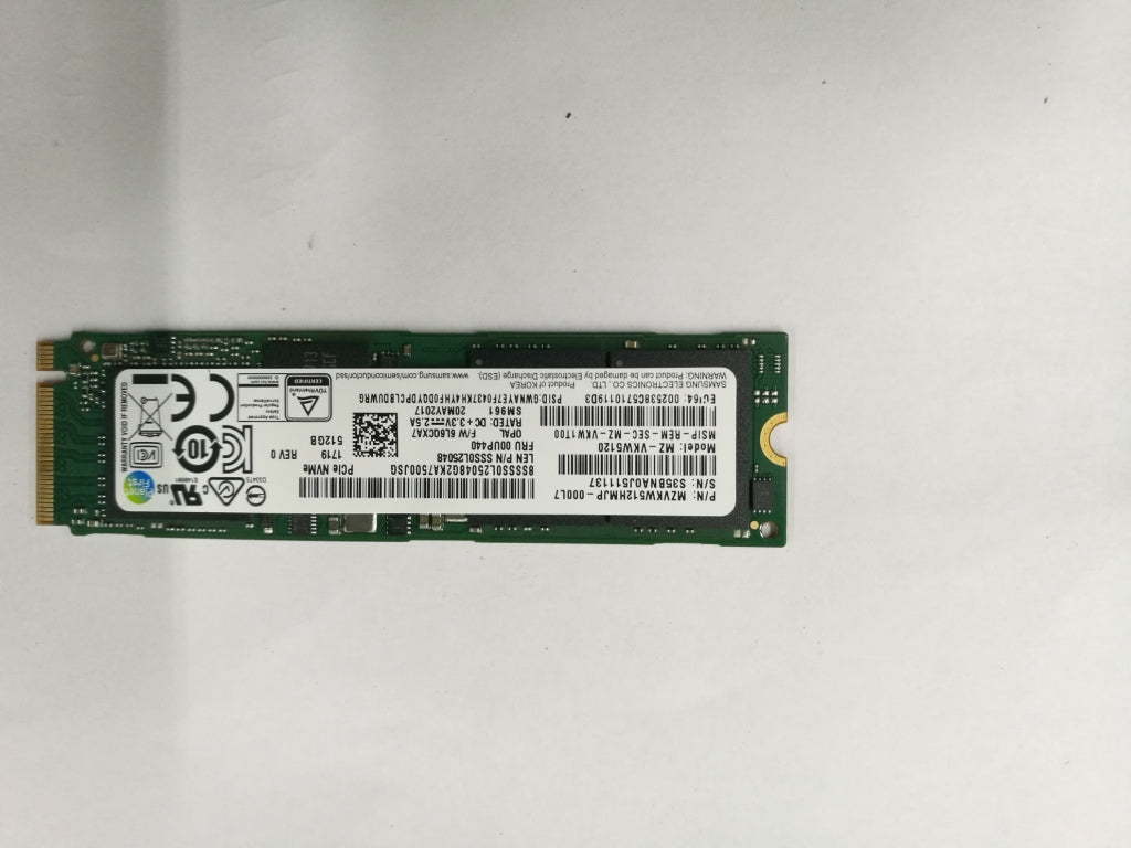 Lenovo 512G,M.2,2280,Pcie3X4,Samsg,Op - 00UP440