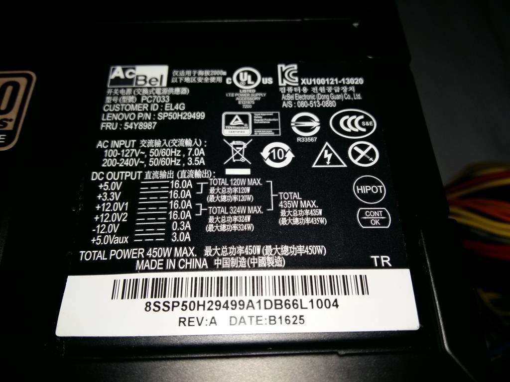 Lenovo 54Y8987 Ps Power Supplies Internal