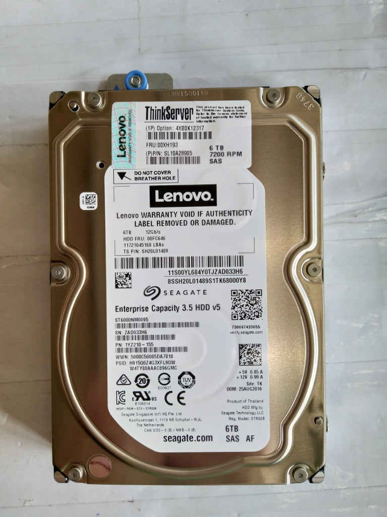 Lenovo Hdd Asm Nhs 6Tb Sas 7200Rpm 12 - 00XH193