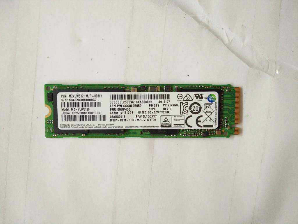 Lenovo Ssd Asm 512G,M.2,2280,Pcie3X4, - 00UP450