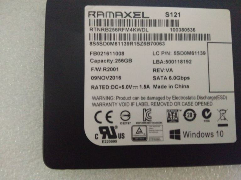 Lenovo Ssd Asm Ramxel S121 256Gb 2.5- - 5SD0M61139