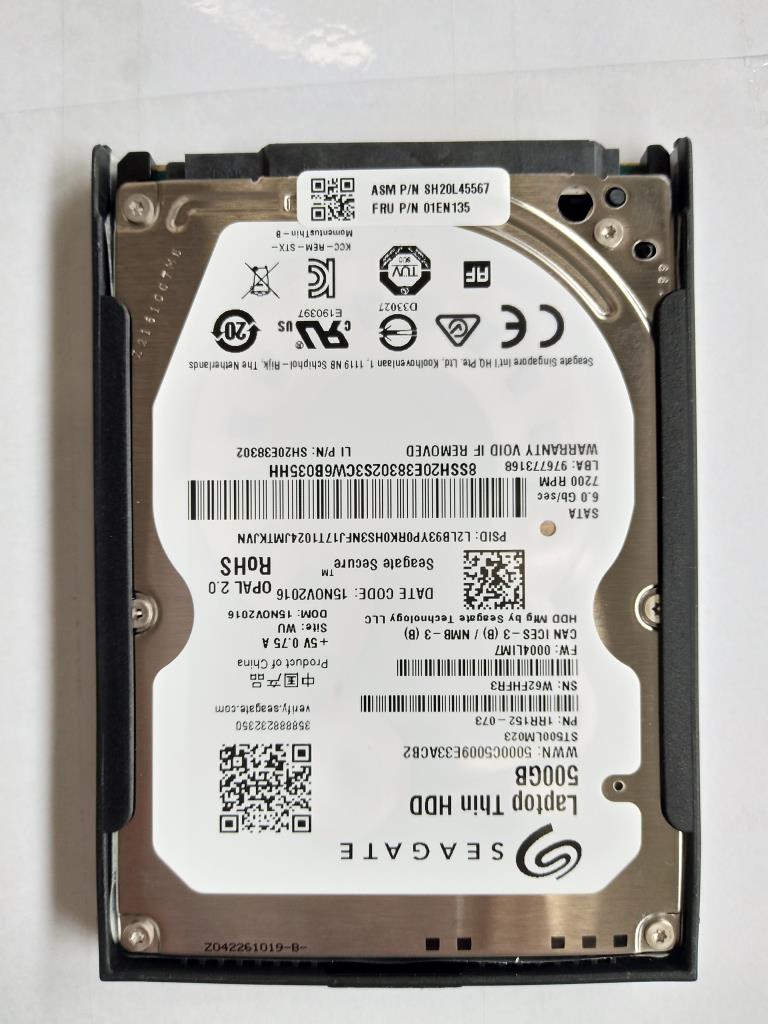Lenovo Hdd Asm 500G,7200,7Mm,Seagate, - 01EN135