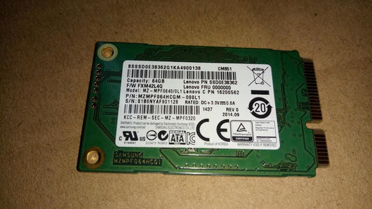 Lenovo 16200562 Ssd 64Gb Samsung Mzmpf064Hcgm-