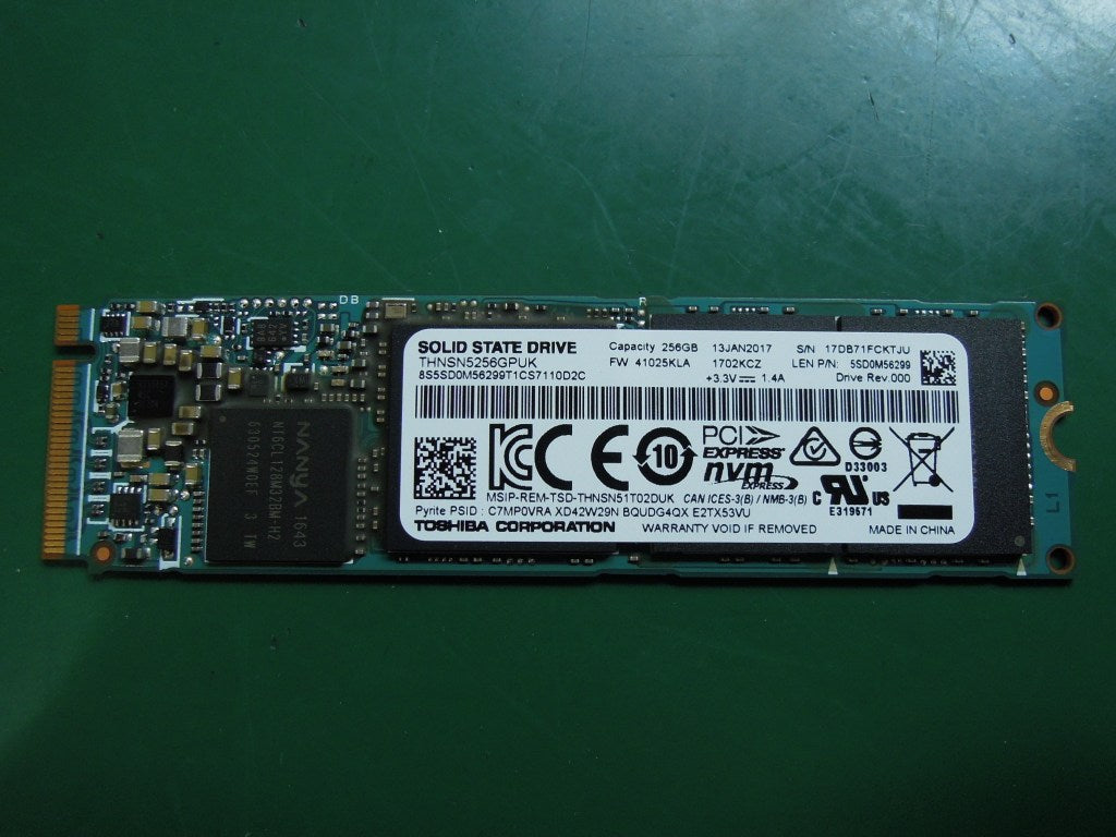 Lenovo 5SD0M56299 Ssd M 256G N8Sp4 Thnsn5256Gpuk