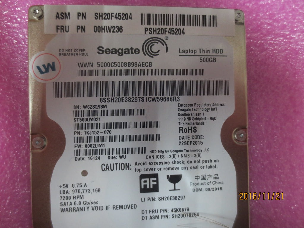 Lenovo Hdd - 00HW236