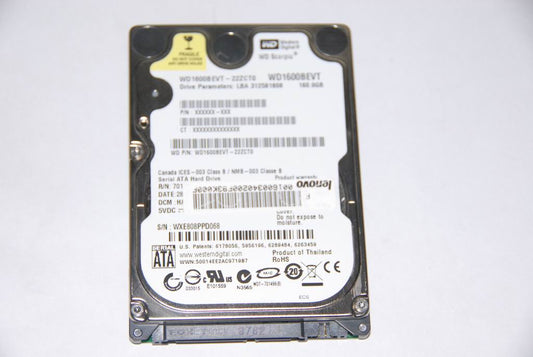 Lenovo 16003402 Hdd 160G Wd Wd1600Bevt-22Zct0