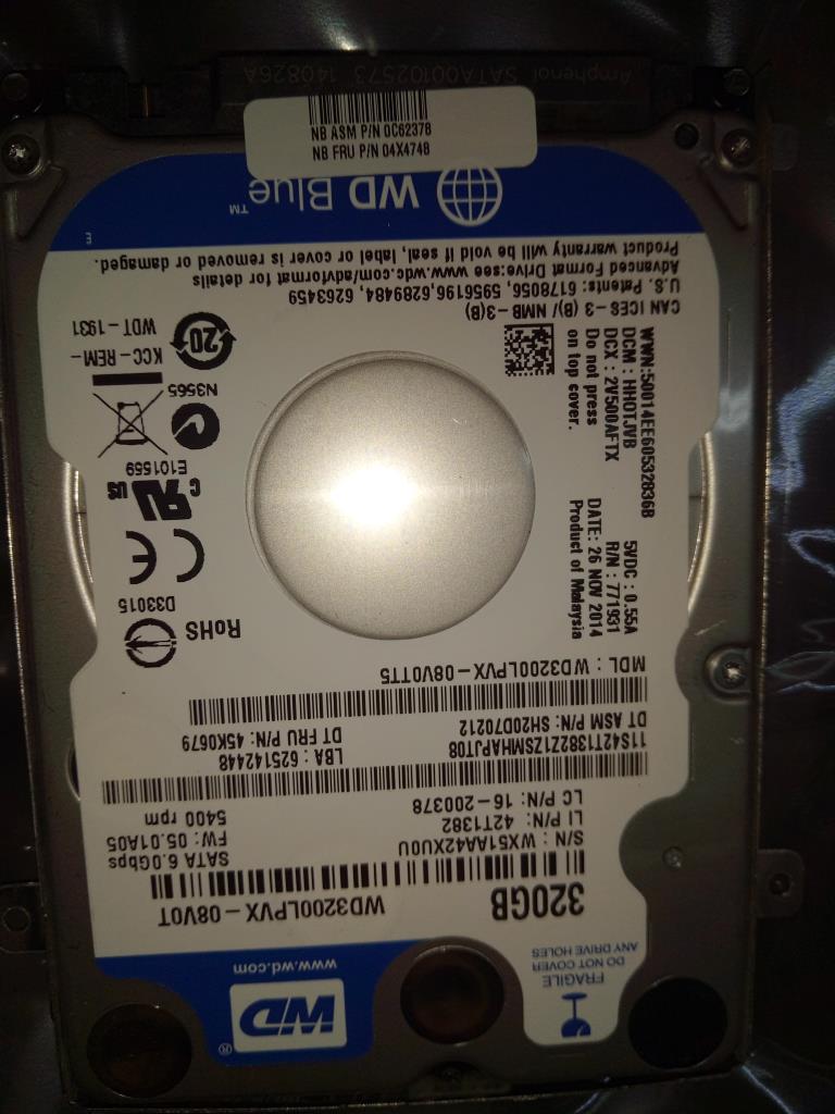 Lenovo Disk Tray-Lioncr 5400Rpm 320Gb - 04X4748