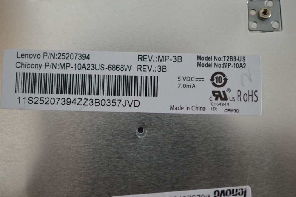 Lenovo Keyboard Ccy T2G8 Us84 Blkkey - 25207394