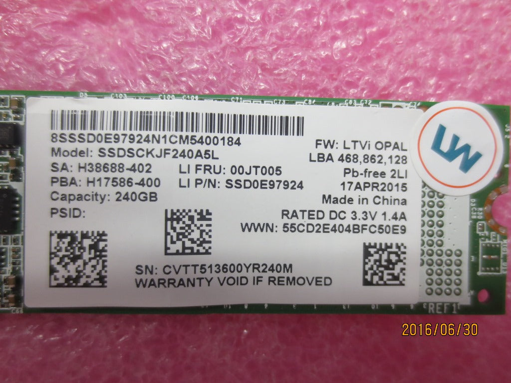 Lenovo 240G,M.2,2280,Sata6G,Intel,Opa - 00JT005