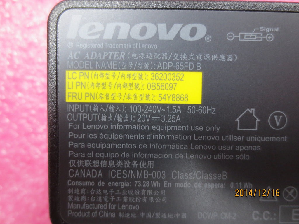 Lenovo 54Y8868 Fru Tinyii Pc 65W Adapter