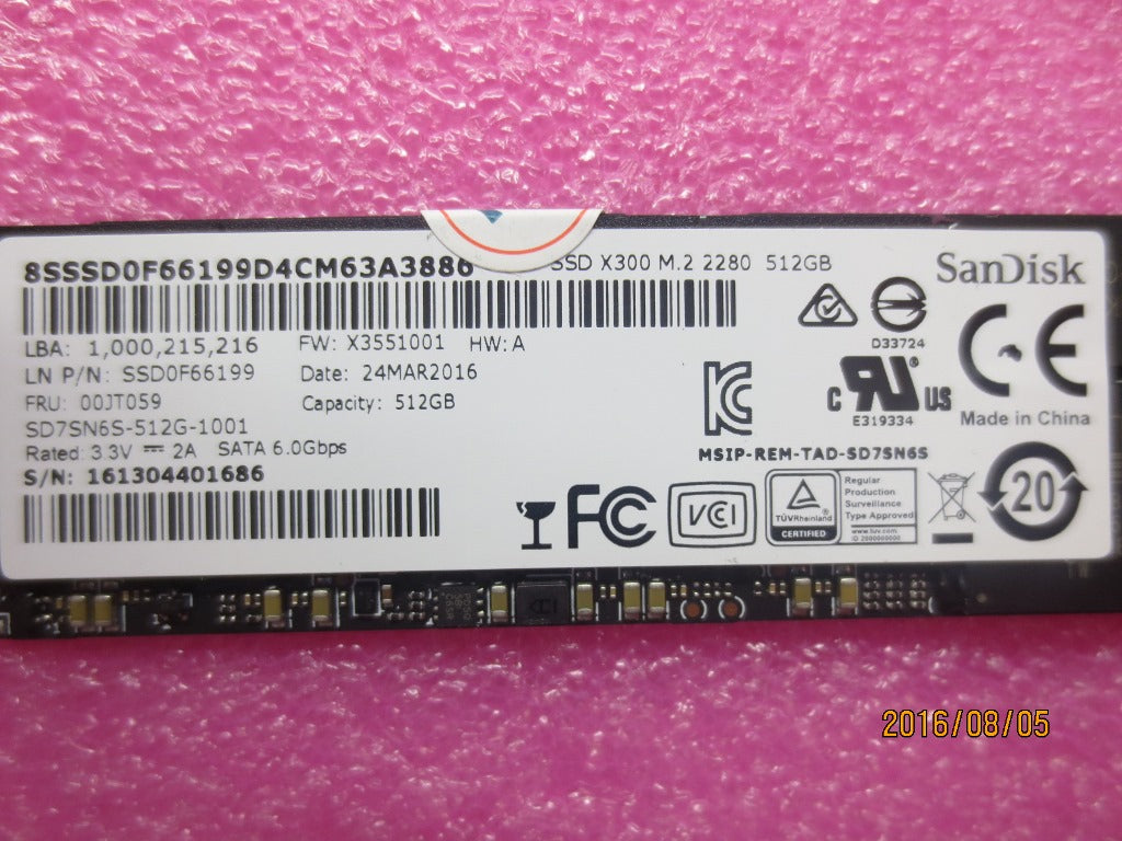Lenovo Sd Solid State Drives - 00JT059