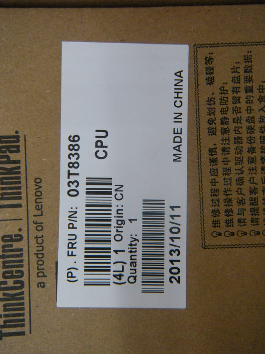 Lenovo Sp Intel,Xeon E5-1660 - 03T8386