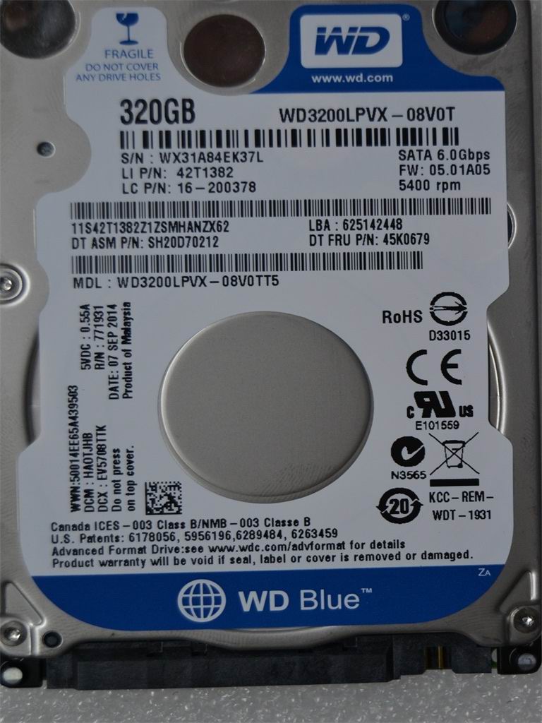 Lenovo Wd3200Lpvx-08V0Tt06G75.4K320Gh - 16200378