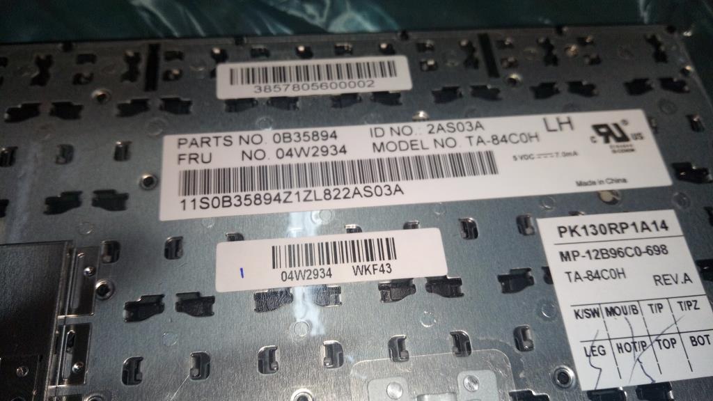Lenovo Ki Keyboards Internal - 04W2934