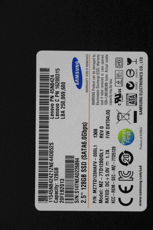 Lenovo 16200315 Ssd 128Gb Samsung Mz7Td128Hafv