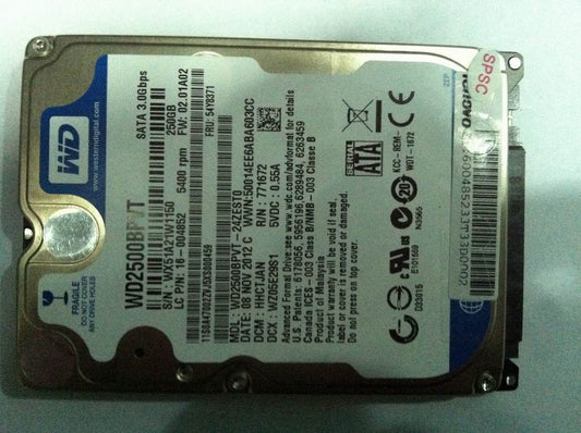 Lenovo 16004852 Hdd Wd Wd2500Bpvt-24Zest0 5400