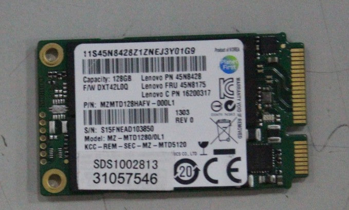 Lenovo 16200317 Sdd Mzmtd128Hafv Msata 128G