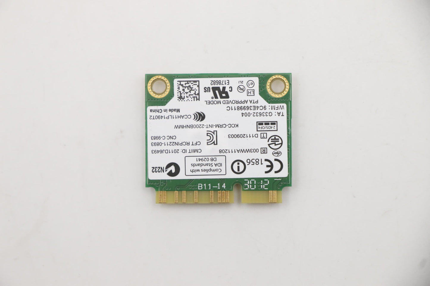 Lenovo 20200048 Wireless Intel 2200N Mow M Pci