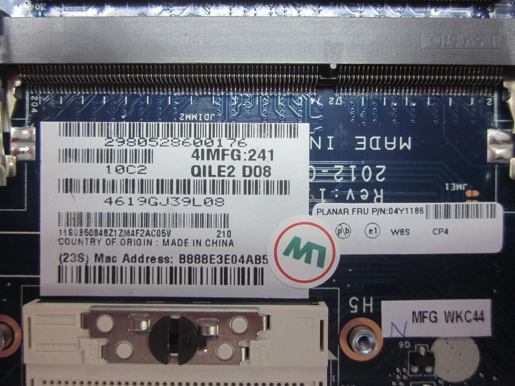 Lenovo Glenn-1/1.1/N-1 Fru Planar Asm - 04Y1186