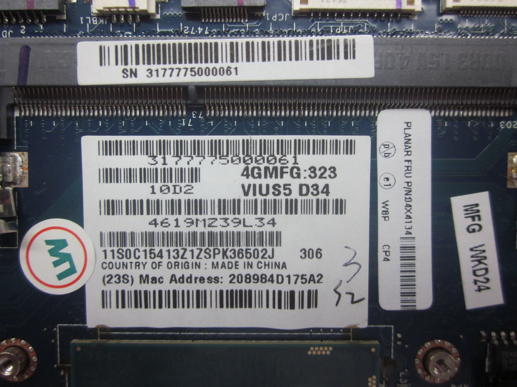 Lenovo Mb Assembly - 04X4134