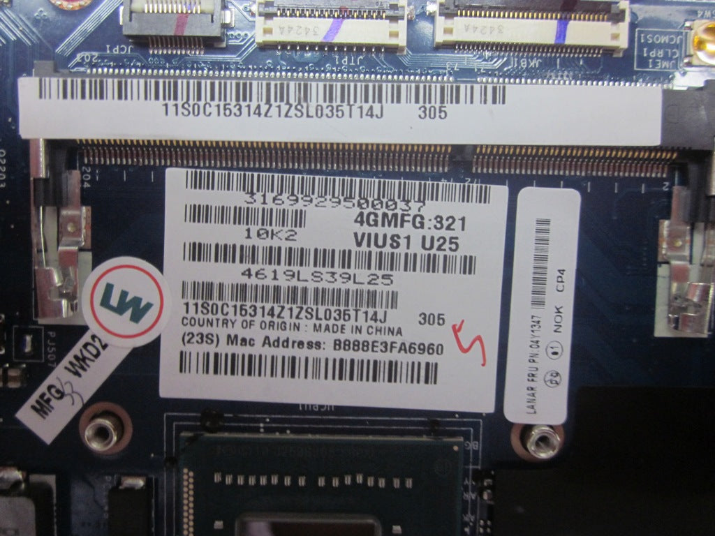 Lenovo Mb Assembly - 04Y1347
