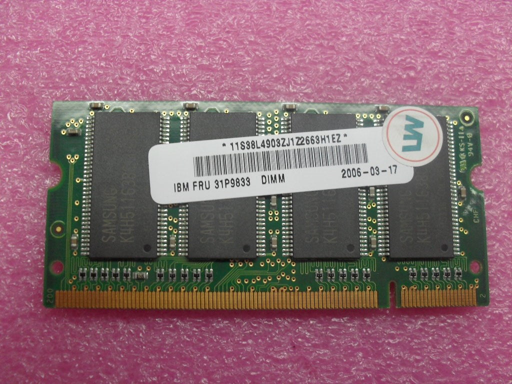 Lenovo 512Mb Ddr - 31P9833