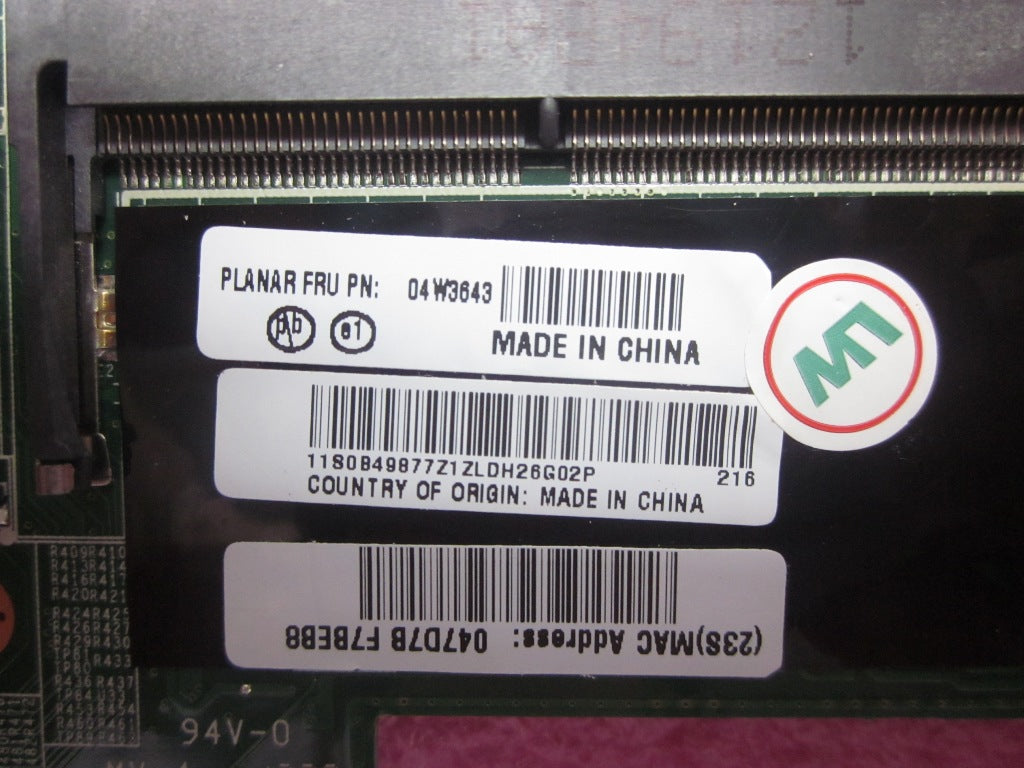 Lenovo System Boards - 04W3643