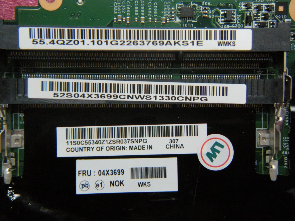 Lenovo Bdplanar Nok,I3-2370M,Uma,Tpm - 04X3699